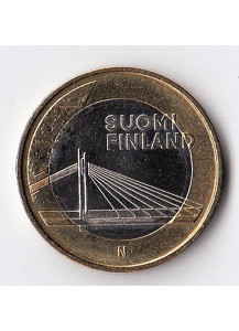 2012 - 5 euro serie Architettura Province Finlandese Lapponia Ponte delle Candele